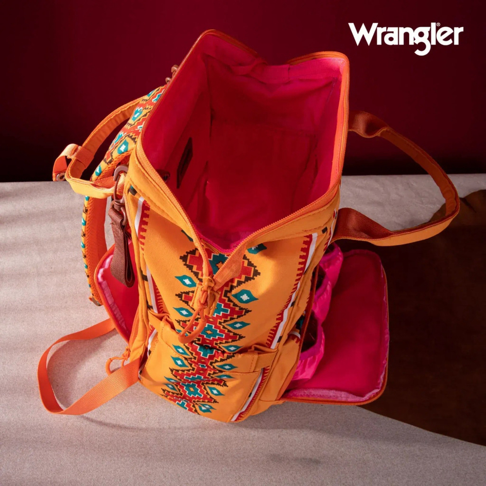 Wrangler Aztec Printed Callie Backpack - Mustard - Picture 3 of 4